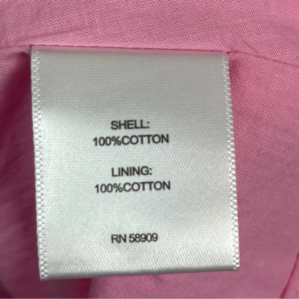 A Loves A girls pink faux wrap ruffle trimmed 100% cotton dress, large.